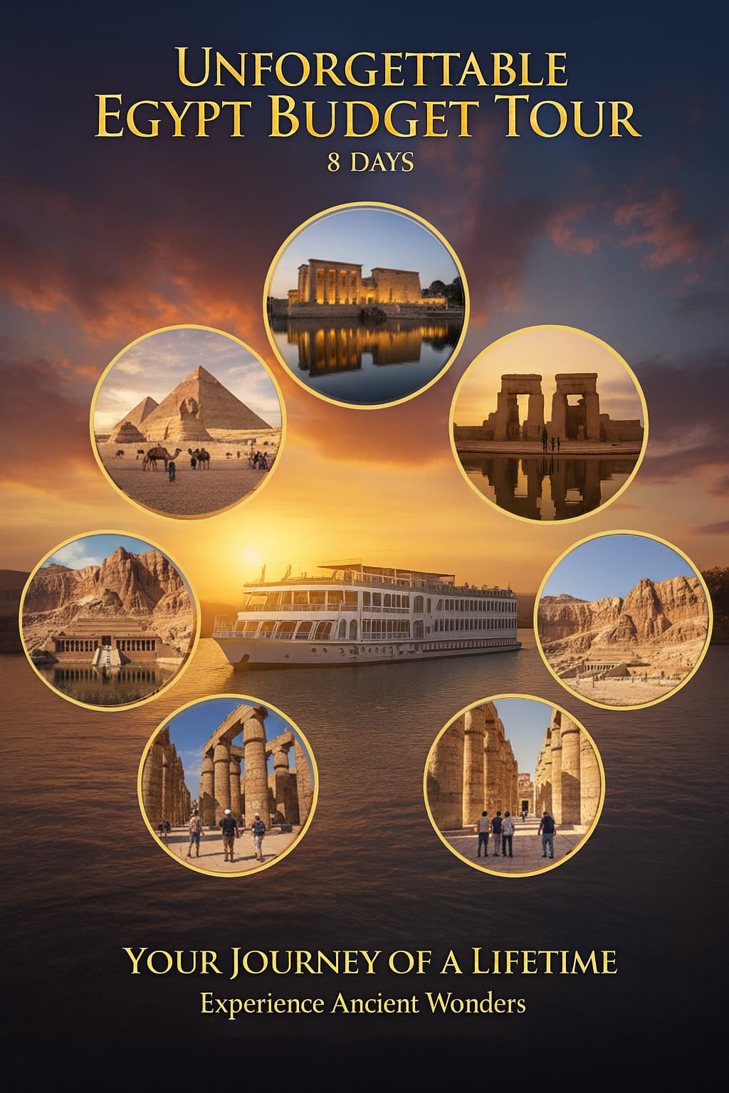 Viaje económico e inolvidable por Egipto: crucero de El Cairo a Luxor por el Nilo (8 días)