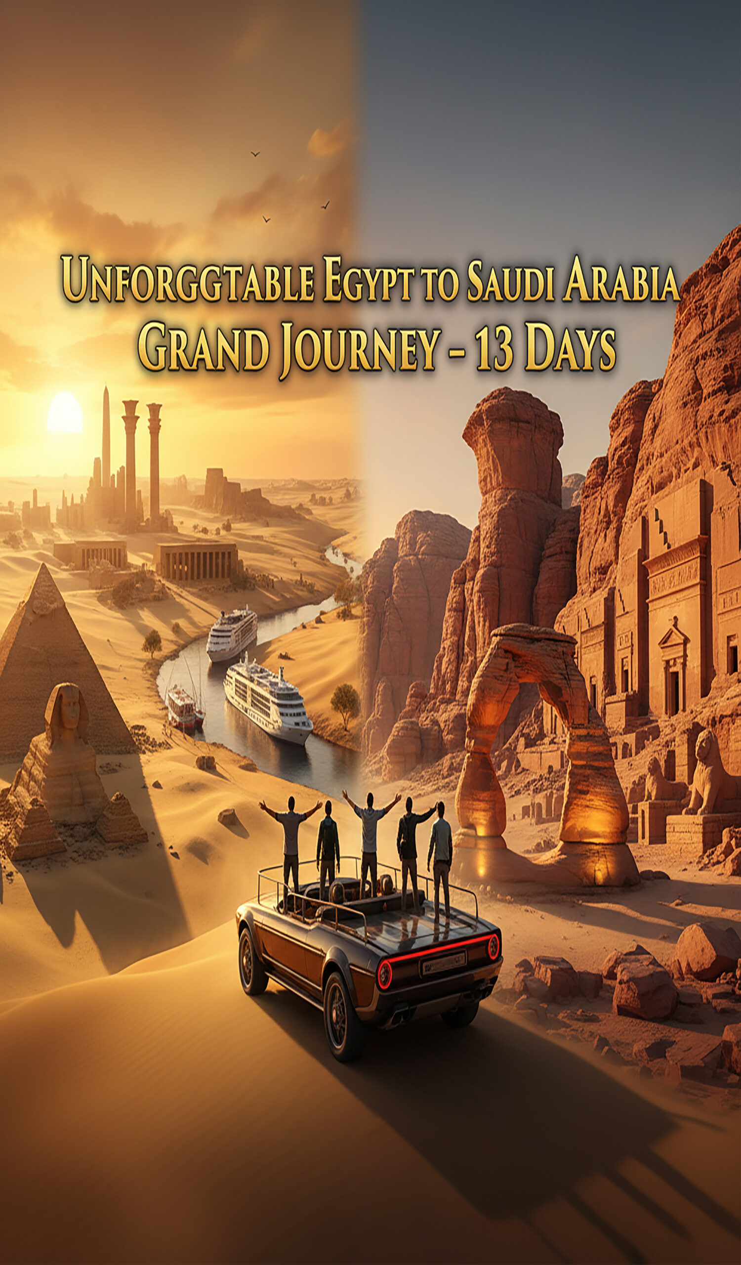 Gran viaje inolvidable de Egipto a Arabia Saudita: crucero por el Nilo, El Cairo, Riad y Al-Ula – 13 días